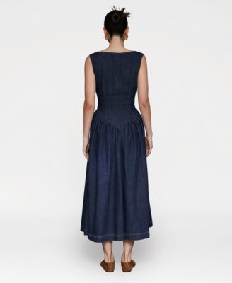 Women's Sweetheart Full Skirt Midi Dress