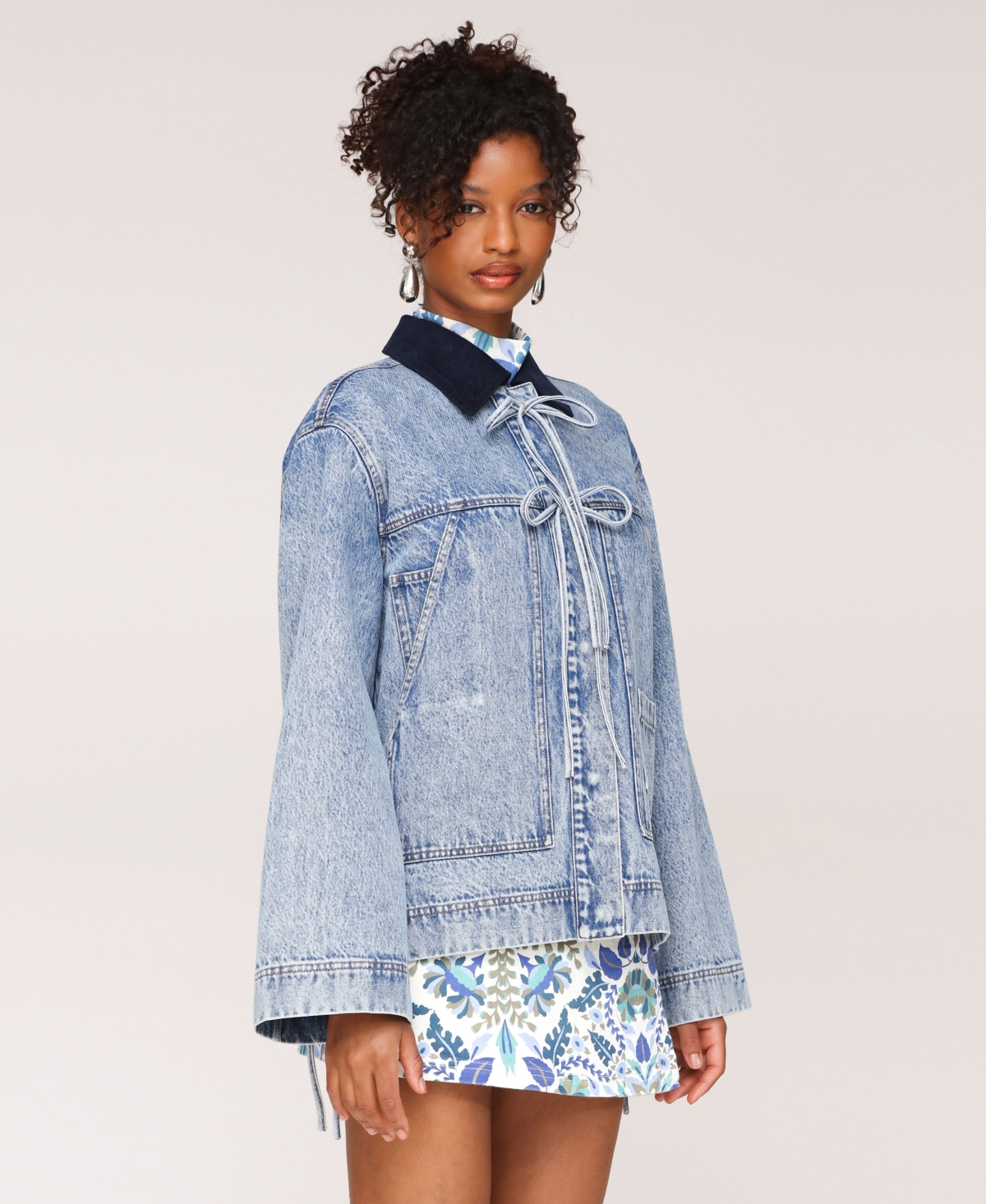 Avec Les Filles Women's Oversized Patch Pocket Chore Jacket