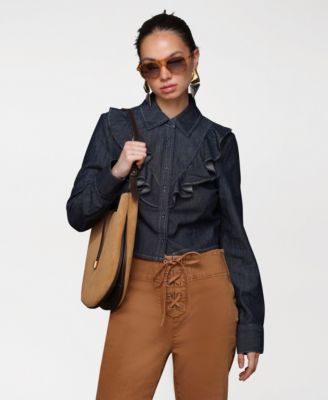 Women's Ruffle Yoke Blouse