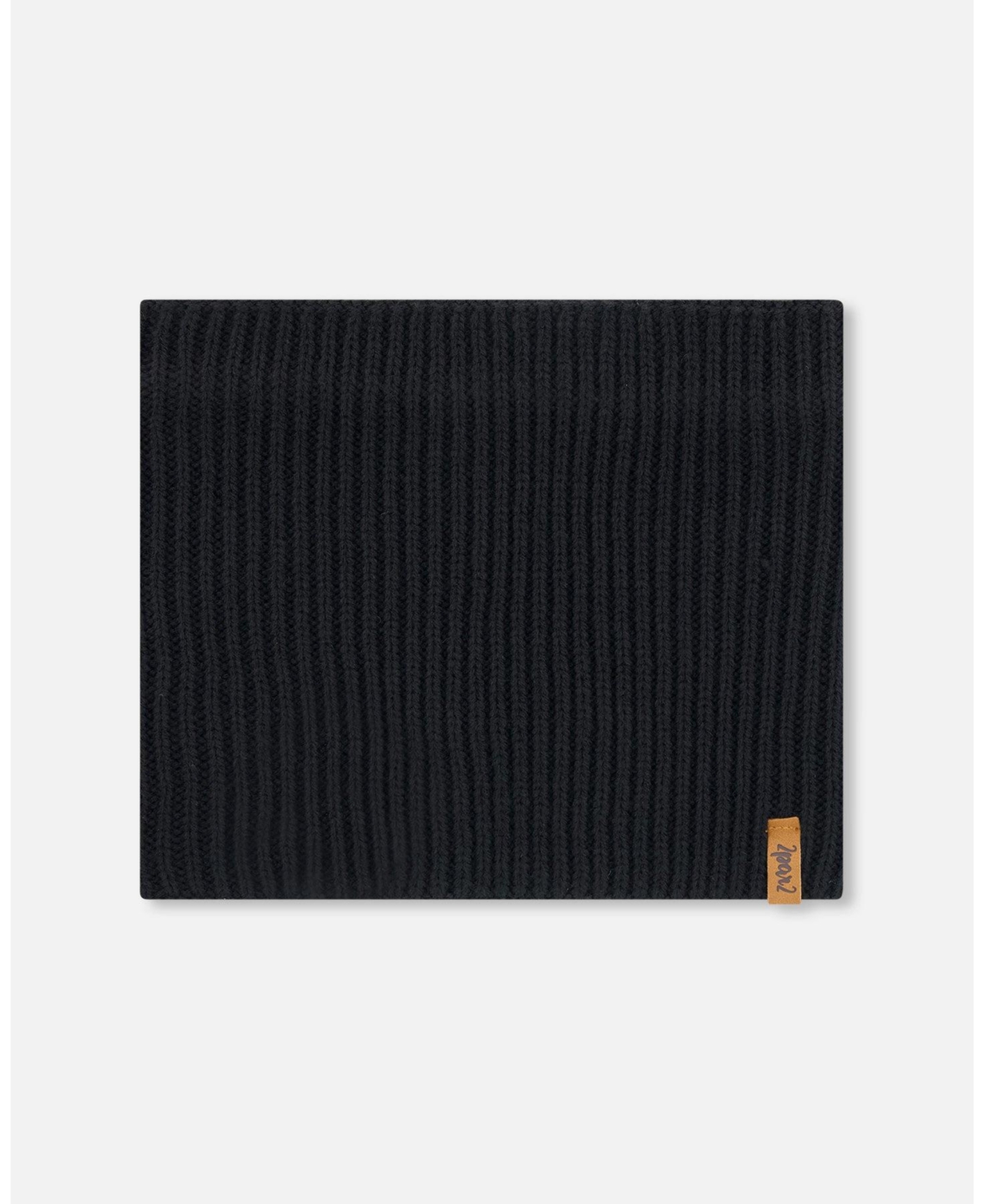 Deux par Kids Unisex Mid-Season Knit Neck Warmer Black - Toddler|Child
