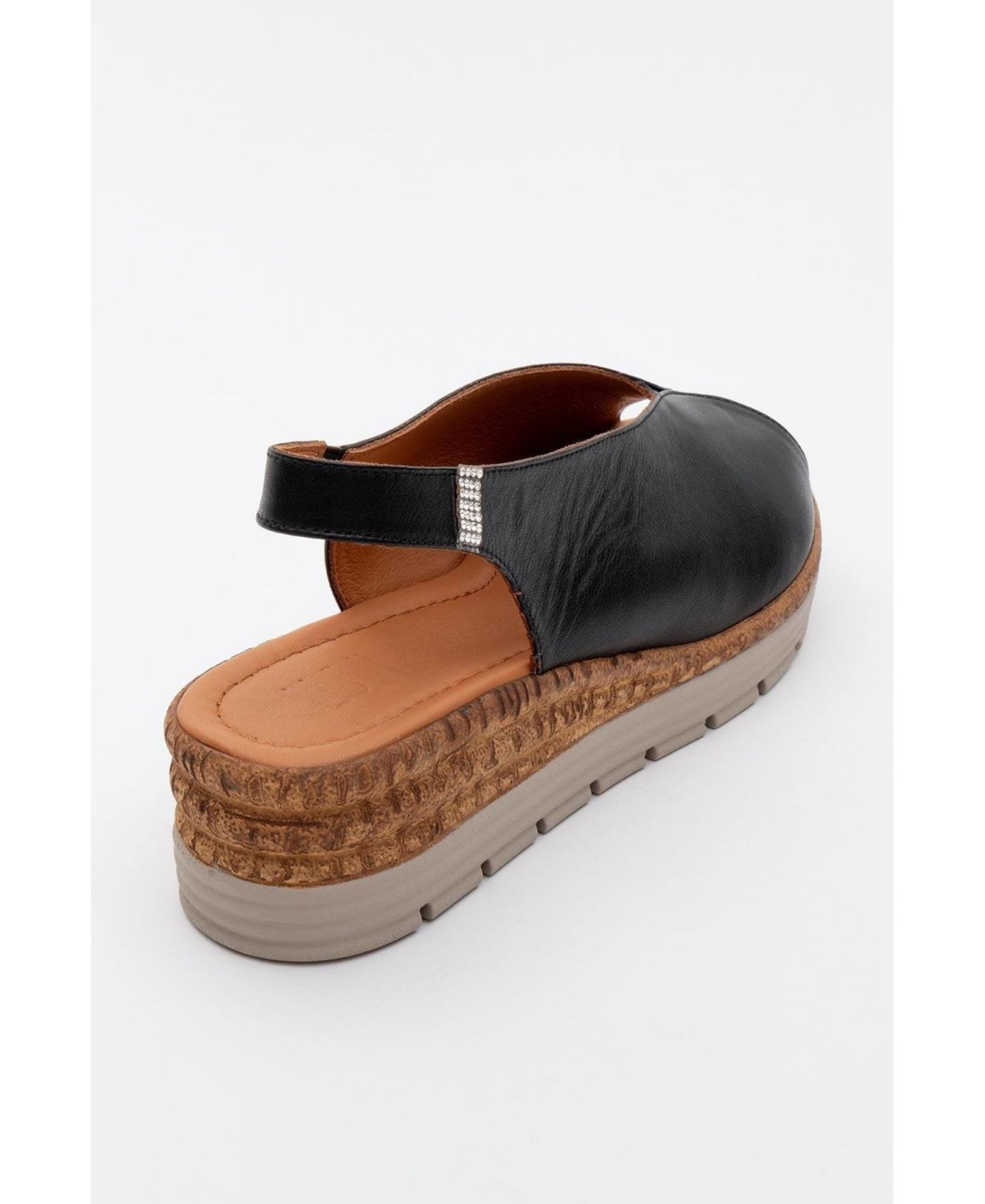 Женские сандалии Forever & Always Shoes Blom Leather Platform Sandal (Women), цвет: Чёрный кожаный — фото 3