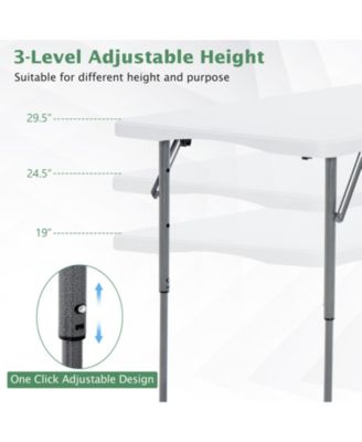 3-Level Height Adjustable Folding Table for Versatile Use