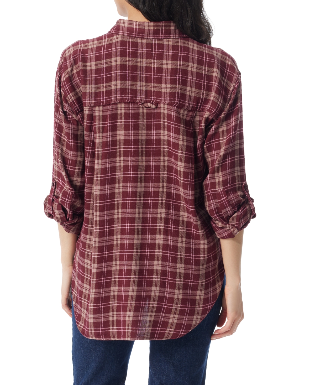 Gloria Vanderbilt Women's Amanda Roll-tab-sleeve Shirt In Brown