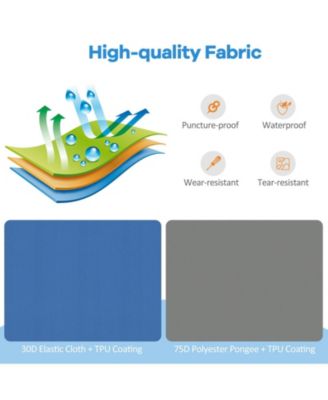 Self-Inflating Folding Camping Sleeping Mattress with Carrying Bag - Blue