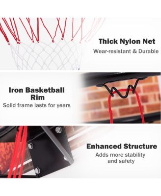 Wall Mounted Fan Backboard with Basketball Hoop and 2 Nets for Indoor/Outdoor Play