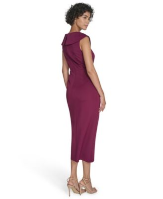 Women's Sleeveless V-Neck Midi Dress