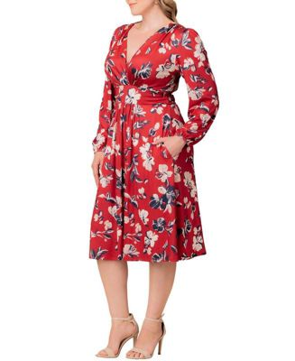 Plus Size Diana Long Sleeve Midi Dress