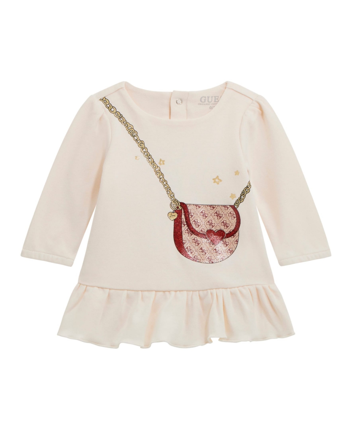 Guess Baby Girls Long Sleeve Dress In White