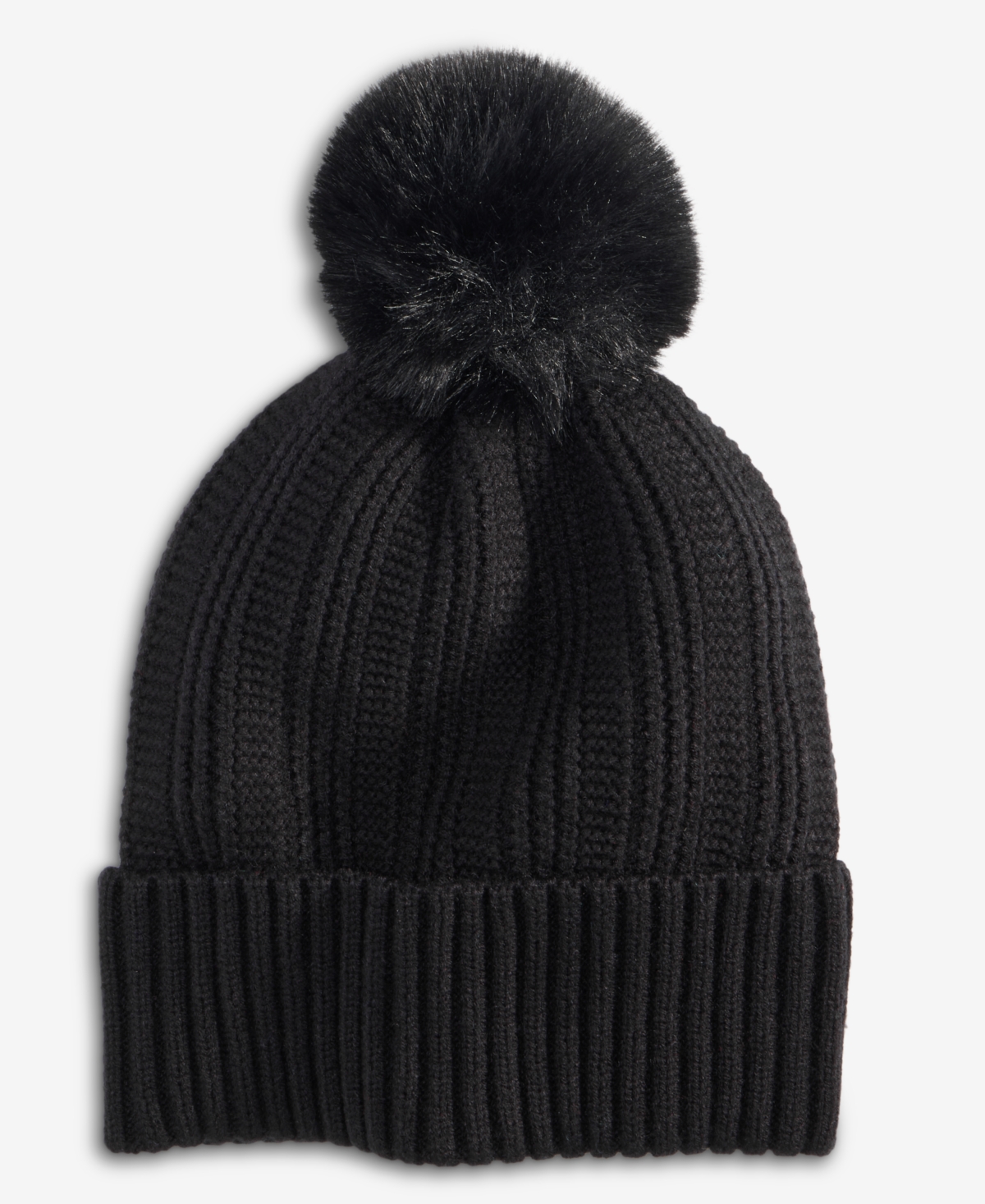 On 34th Boxed Rib-knit Beanie, Macy's Exclusive In Black
