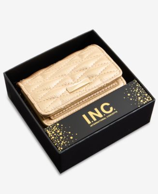 I.N.C. International Concepts Boxed Izzii Metallic Quilted Ultra Mini ...