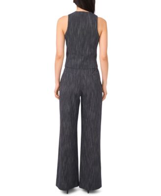 Women's Button Detail Wide Leg Pants