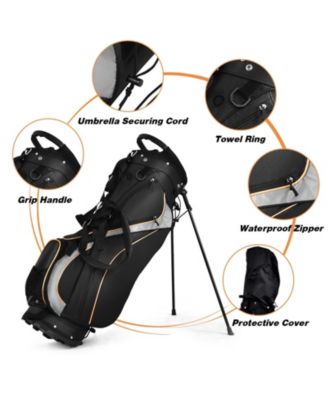 9 Inch Golf Stand Bag with Divider and Spacious Storage Pockets