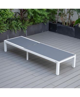Marlin Patio Chaise Lounge Chair With White Aluminum Frame