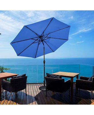 10 Feet Outdoor Patio umbrella with Bright Solar LED Lights
