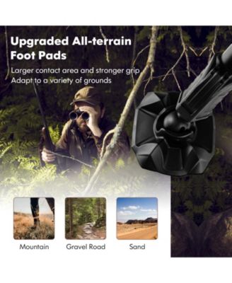 Folding Swivel Patio Chair with 4 Adjustable Legs