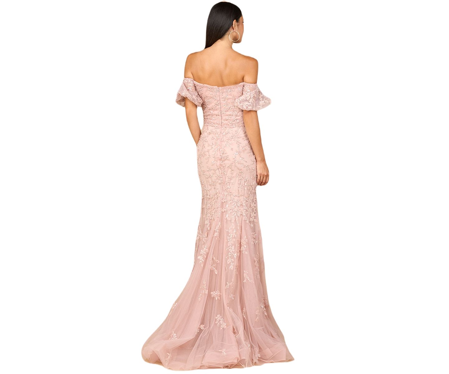 Женские платья Lara Lace, Off Shoulder Mermaid Gown, цвет: Пудровый — фото 2