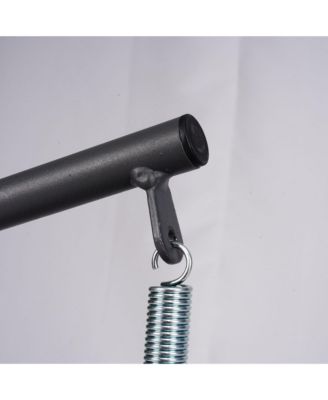 This rattan cat swing bed with cushion and stand provides a cozy swinging space for cats and small pets offering comfort and relaxation indoors