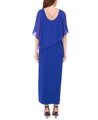 Women's X Back Overlay Maxi Dress