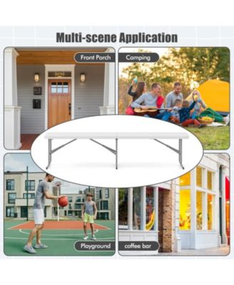 6 Feet Plastic Folding Picnic Camping Bench with Carrying Handle