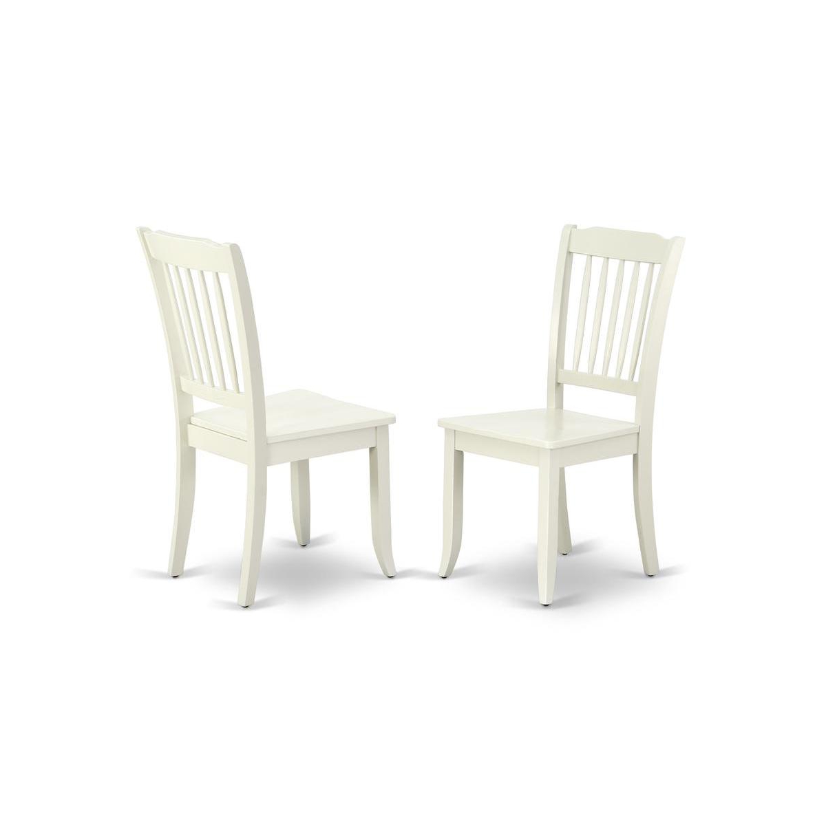 East West Furniture Dining Room Set Linen White