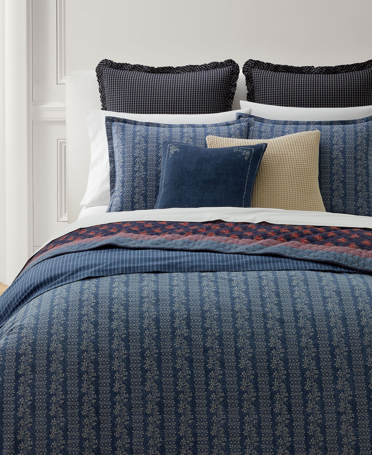 Lauren Ralph Lauren Gena Soft Cotton Reversible 3-Pc. Duvet Cover Set