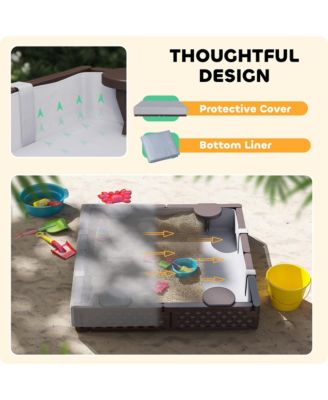 Square Kids box with Cover, 4 Seats, Bottom Liner,