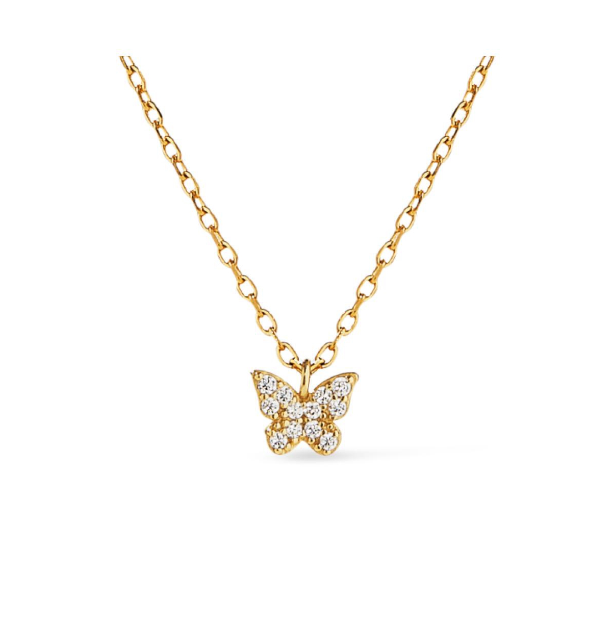 - Butterfly Necklace - Souryaz - Gold, gold