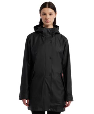 Women's Hooded Rubberized Waterproof Rain Coat
