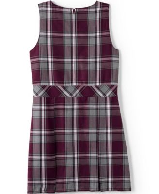 Big Girls Top of Knee Plaid Jumper