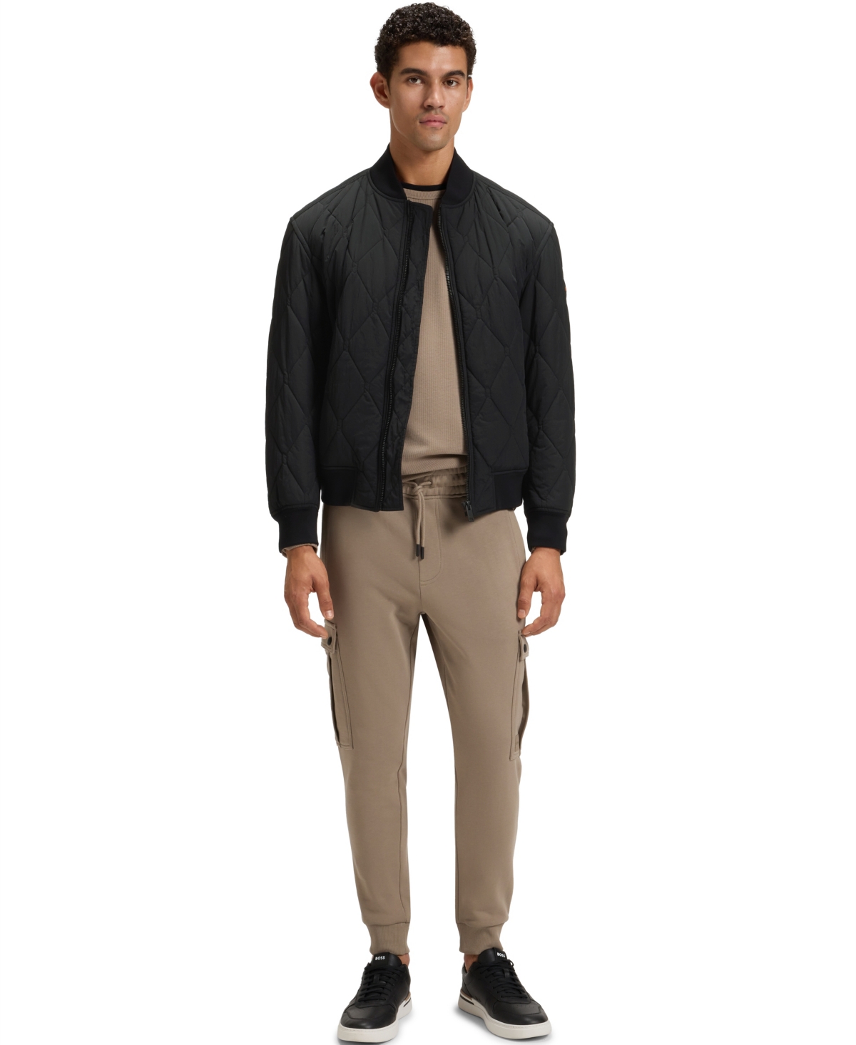 Hugo Boss Onion-quilted Jacket With Water-repellent Finish In Multi