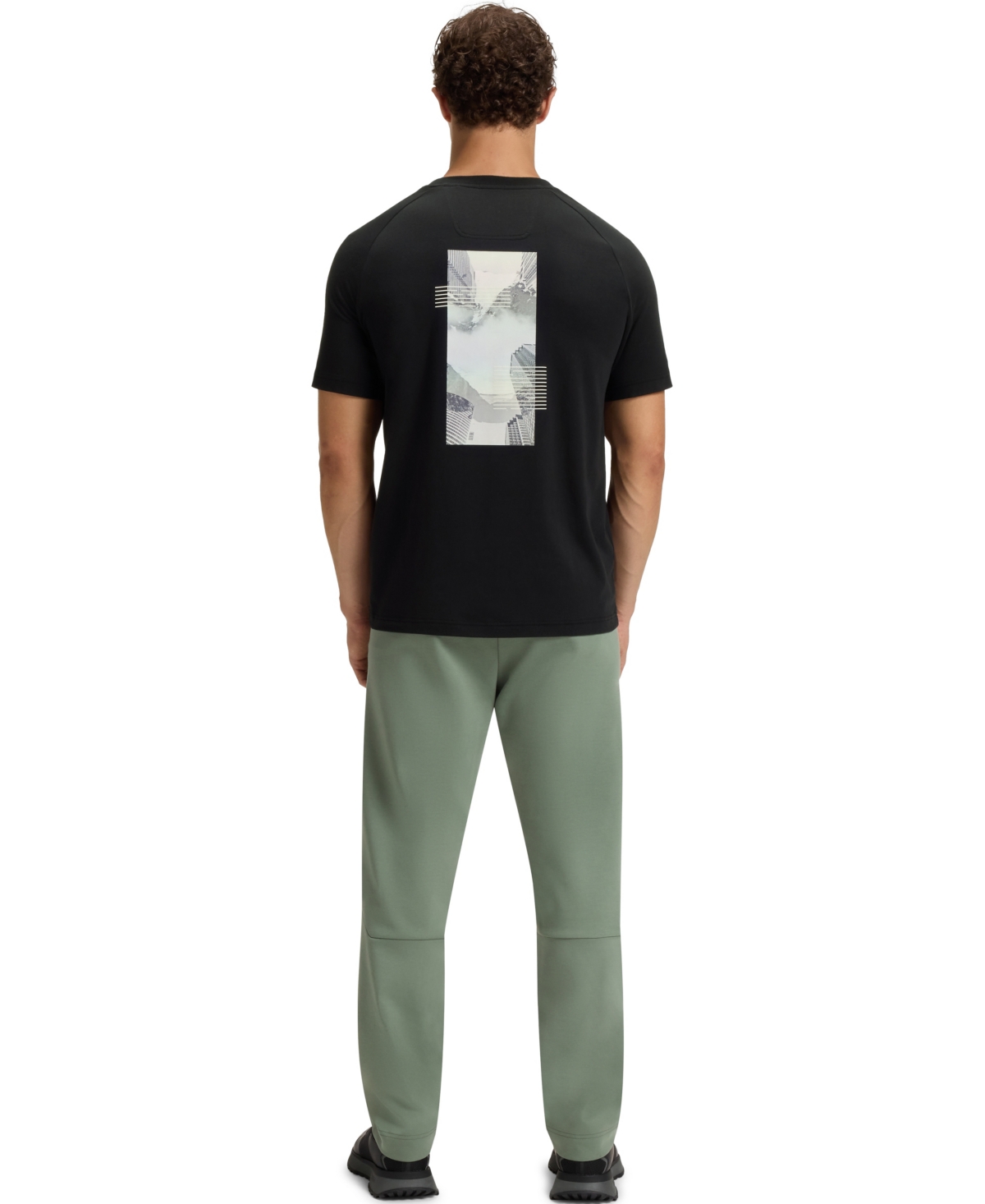Hugo Boss Boss By  Men's Decorative Reflective Relaxed-fit T-shirt In Black
