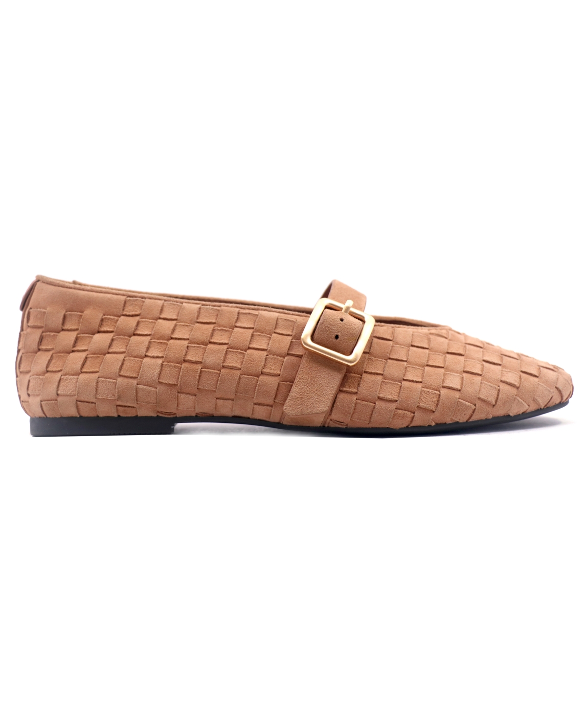Gentle Souls Winifred Woven Mary Jane Flat In Brown