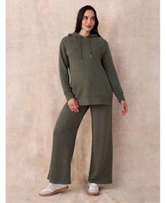 Women's Under the Belly Wide Leg Sweatpants - Motherhood Maternity