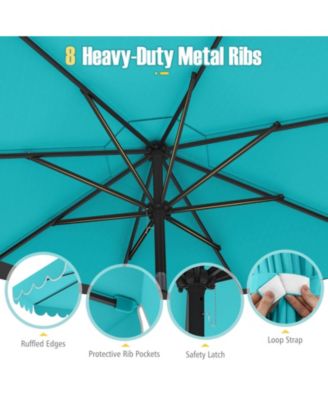 10 Feet Patio Umbrella Outdoor Market Umbrella with Crank Tilt Adjustment