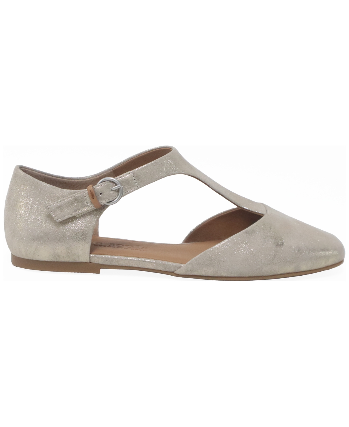 Gentle Souls Wyatt T-strap Flat In Gray