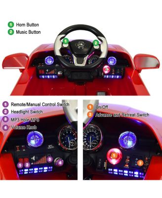 Kids Ride on Car Mercedes-Benz SLS w/ R/C Parental Remote Control MP3