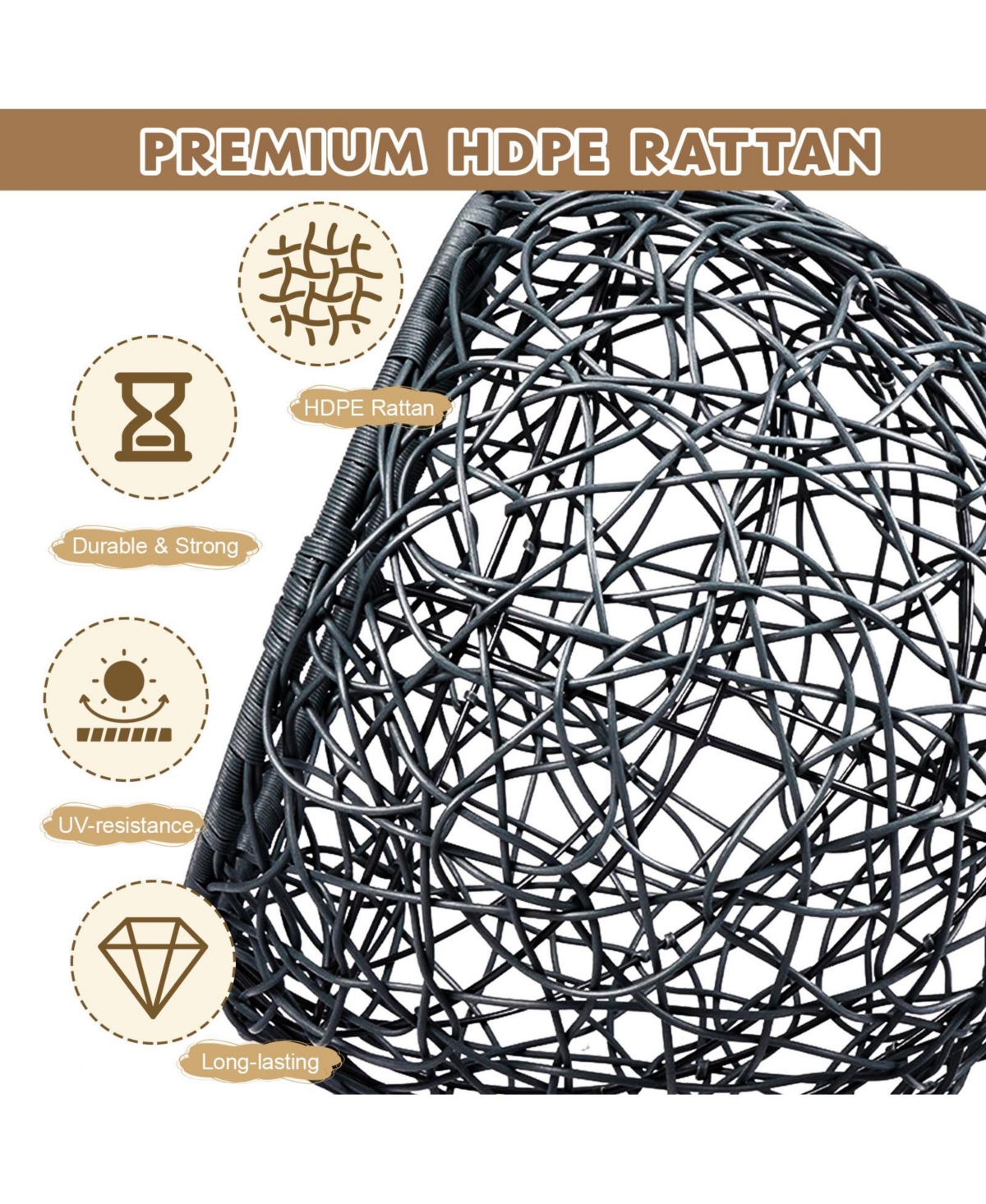 Cat Swing Bed with Stand and Cushion Indoor Outdoor Hammock for Cats and Small Pets