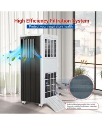 8000 BTU Portable Air Conditioner Compact Lightweight Easy to Move with Wheels Quiet Operation Includes Venting Kit Air Conditioner