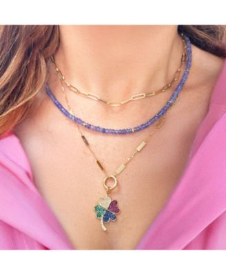 Tanzanite Bead Necklace 14K Gold