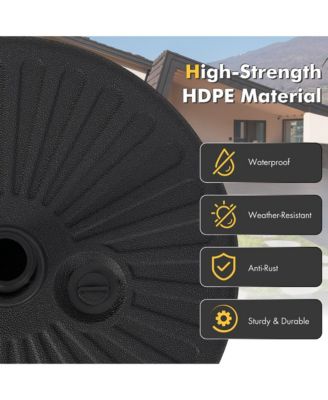 Patio 19.5'' Fillable Round Umbrella Base Stand Holder Heavy-Duty Pole 1.5''/1.9''