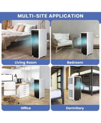 8,000 BTU – 3-in-1 Portable Air Conditioner with Dehumidifier & Fan, Cools Up to 350 Sq.Ft, Includes Vent Kit – Bedroom/RV/Apartment Use