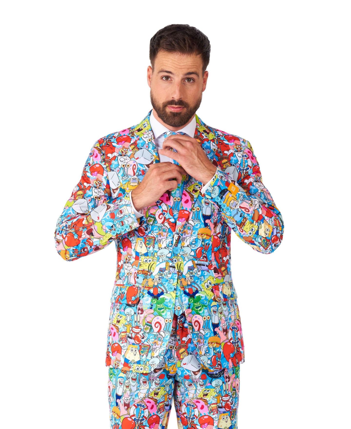 Мужской карнавальный костюм OppoSuits Official SpongeBob Nickelodeon, разноцветный — фото 7