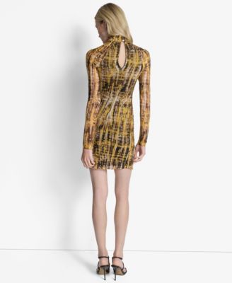 Women's Long Sleeve Turtleneck Sheath Dress