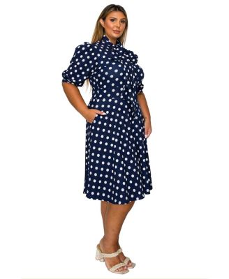 Women's Plus Size Breken Pocket Flare Dress