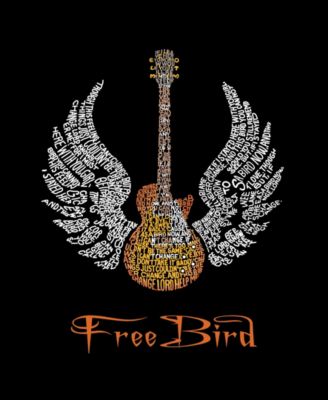 Plus Size LYRICS TO FREEBIRD Word Art V-Neck T-Shirt