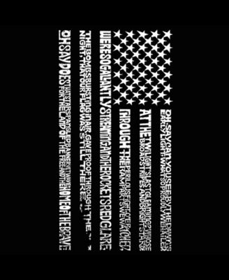 Plus Size National Anthem Flag Word Art V-Neck T-Shirt