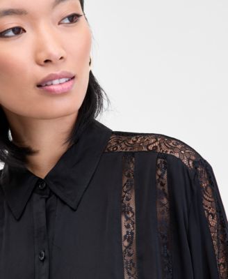 Women's Lace-Detail Shirt, Macy's Exclusive
