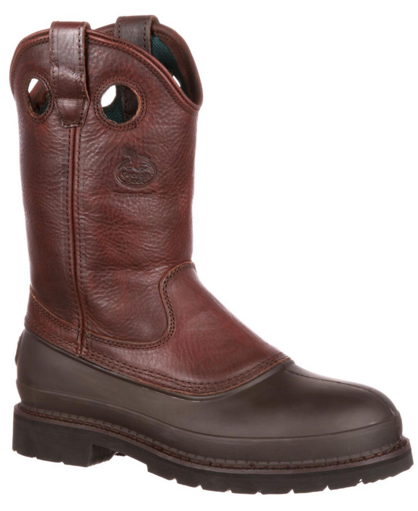 Мужские ботинки GEORGIA BOOT Muddog Steel Toe Wellington Work Boot, цвет: Коричневый — фото 1