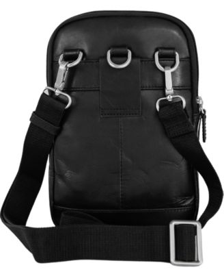 Men's Leather Crossbody Organizer Bag