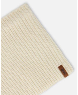 Kids Unisex Mid-Season Knit Neck Warmer Off-White - Toddler|Child